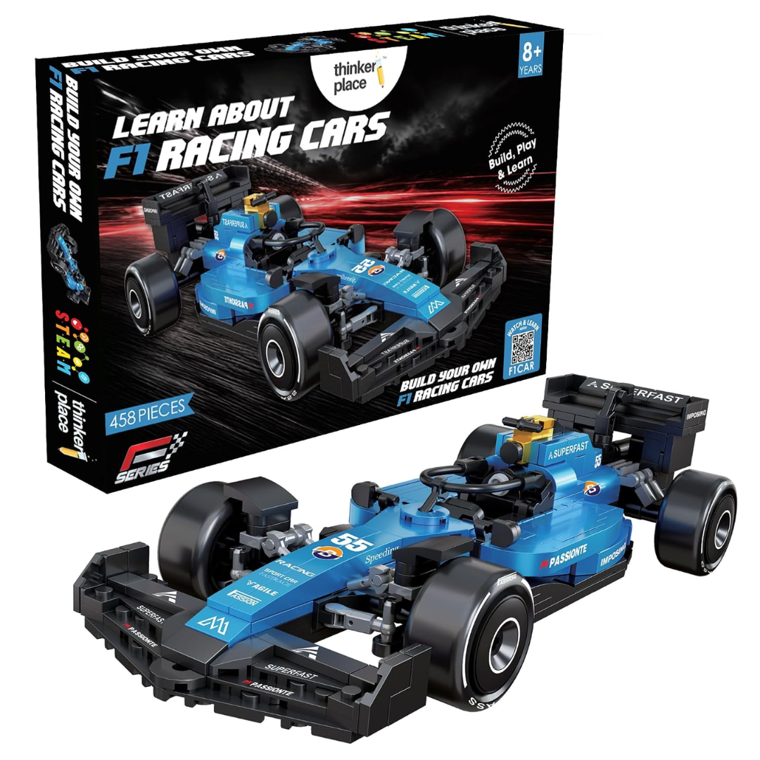 Hurricane F1 Race Car Building Block Toy Set for 7+ (458 Pcs) Racing Car Construction Toy for Kids Age 7+ | STEM Learning Toy | Creative DIY Model Kit for Gifting Boys & Girls