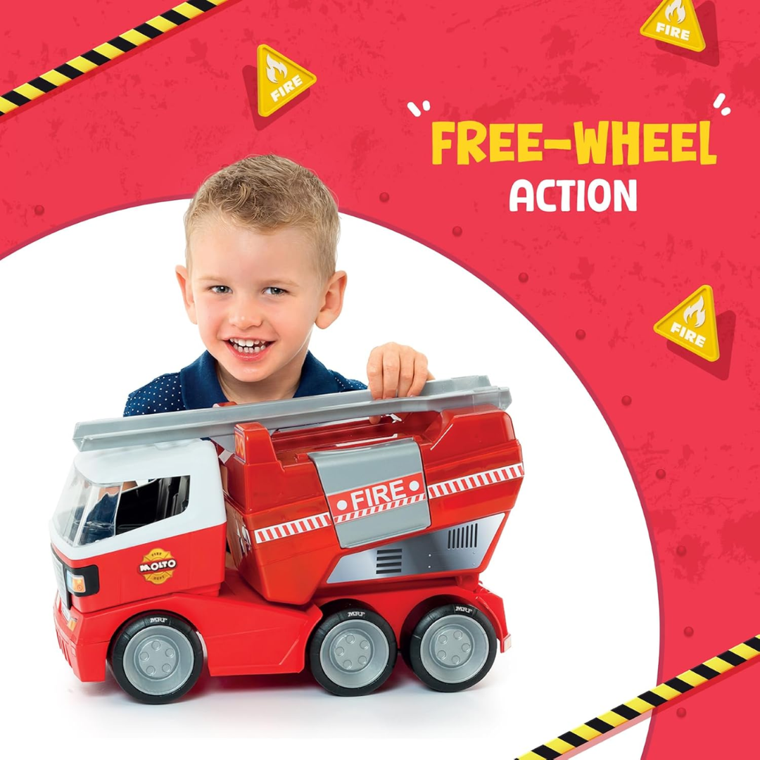 Funskool MOLTO FIRE Truck, Toy Truck, Nesting & Stackable Toy for Kids, Encourages Learning & Development, Fun Activity for Babies, Gift Set for Kid...
