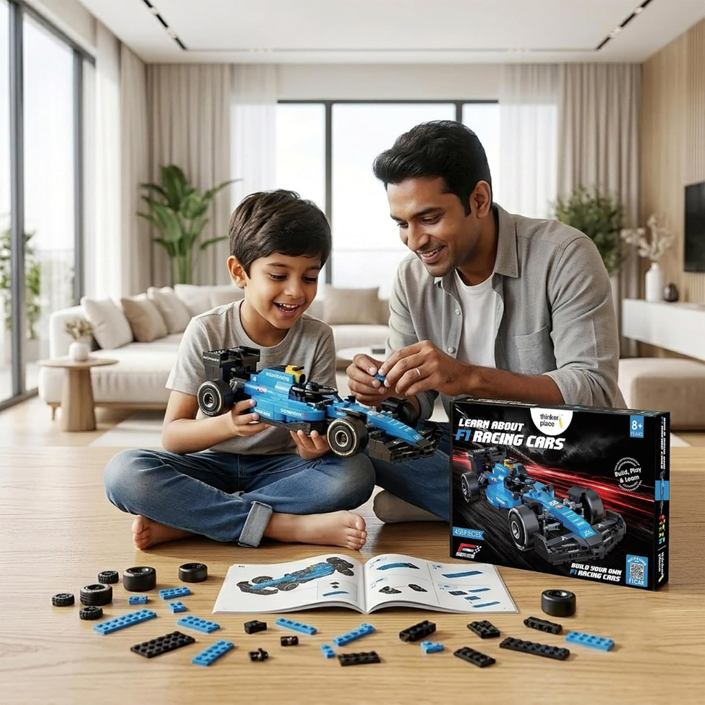Hurricane F1 Race Car Building Block Toy Set for 7+ (458 Pcs) Racing Car Construction Toy for Kids Age 7+ | STEM Learning Toy | Creative DIY Model Kit for Gifting Boys & Girls