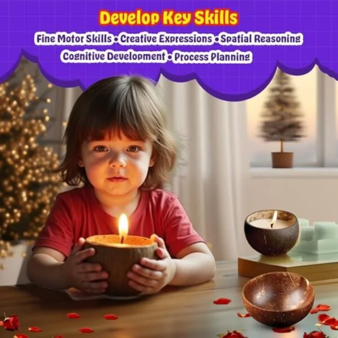 KREEDA Candle Making Kit for Kids & Adults Sea Shell Candle Making
