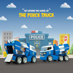 Funskool MOLTO Police Truck, Toy Truck, Nesting & Stackable Toy for Kids, Encourages Learning & Development, Fun Activity for Babies, Gift Set for Kid, Age 1, 2, 3, 4, 5 Months
