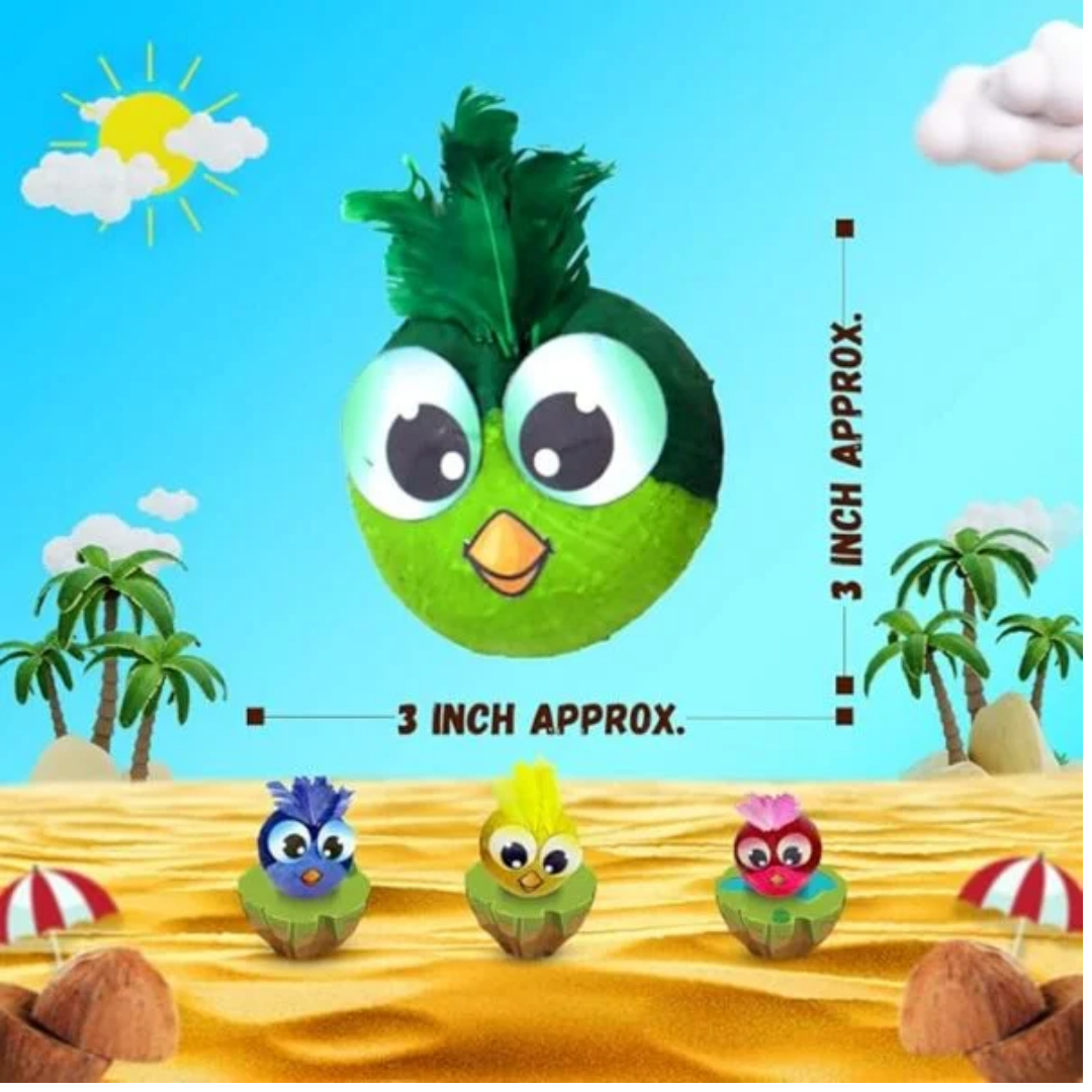 KREEDA- Coconut Shells Art & Craft Kit, CocoAngry Birds DIY Creative Activity, Coconut Shell Painting