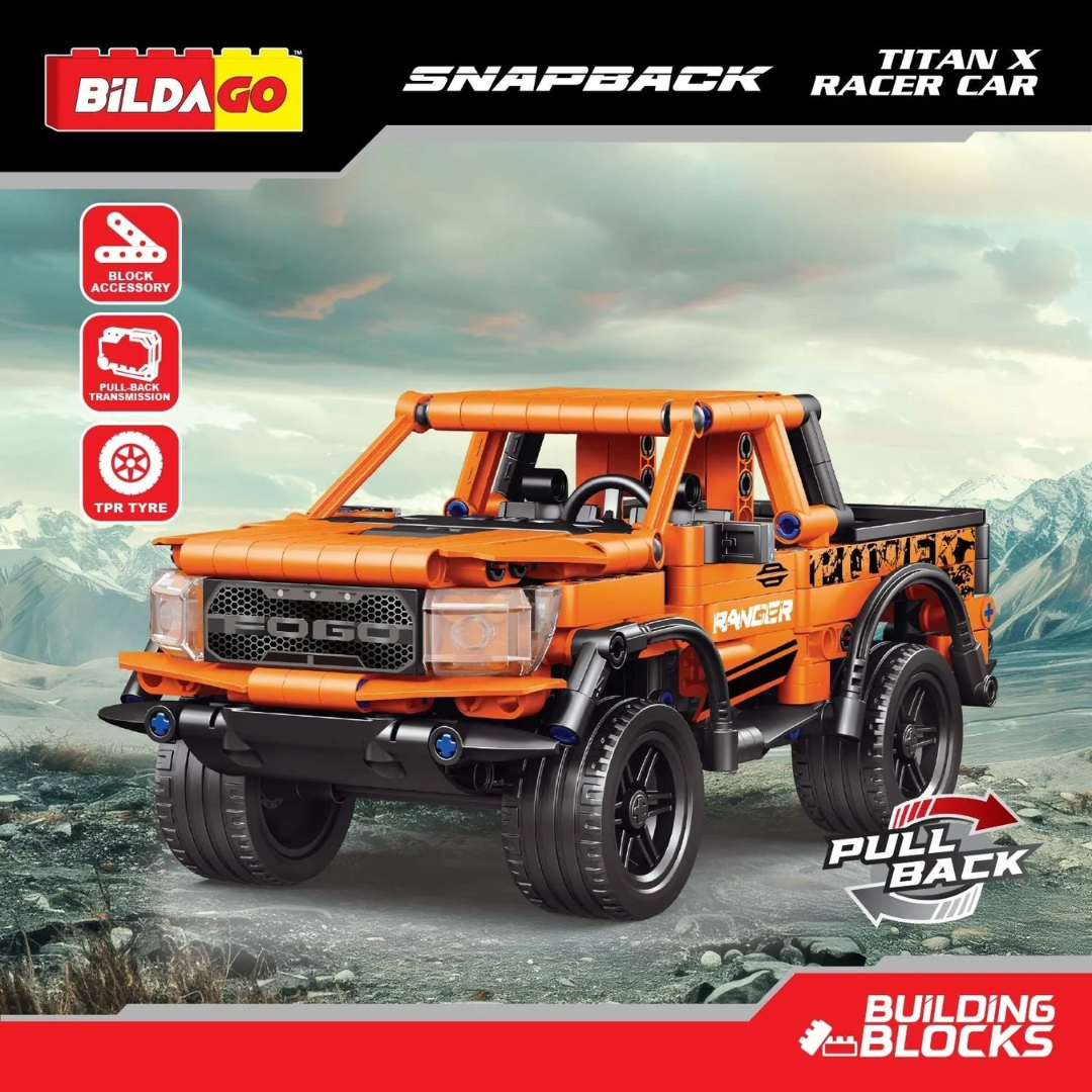 Bildago Snapback Racers - Titan X - Pull back Racer Car (474 PCS)