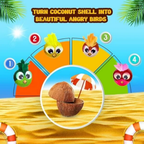 KREEDA- Coconut Shells Art & Craft Kit, CocoAngry Birds DIY Creative Activity, Coconut Shell Painting