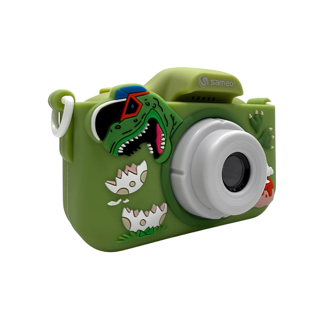 Sameo Dinosaur 48MP Kids Digital Camera with Video Recorder|2-Inch Screen & 8GB SD Card|Birthday Gift for Boys & Girls Ages 5-10|Mini Camera for Fun Photo & Video|Best Toy Camera for Kids- Olive Green