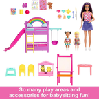 Barbie Skipper Babysitters Inc.™ Ultimate Daycare Playset with 3 Dolls, Furniture & 15+ Accessories, Includes Bunk Beds & Color-Change Easel , HND18