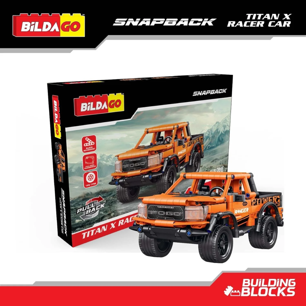 Bildago Snapback Racers - Titan X - Pull back Racer Car (474 PCS)