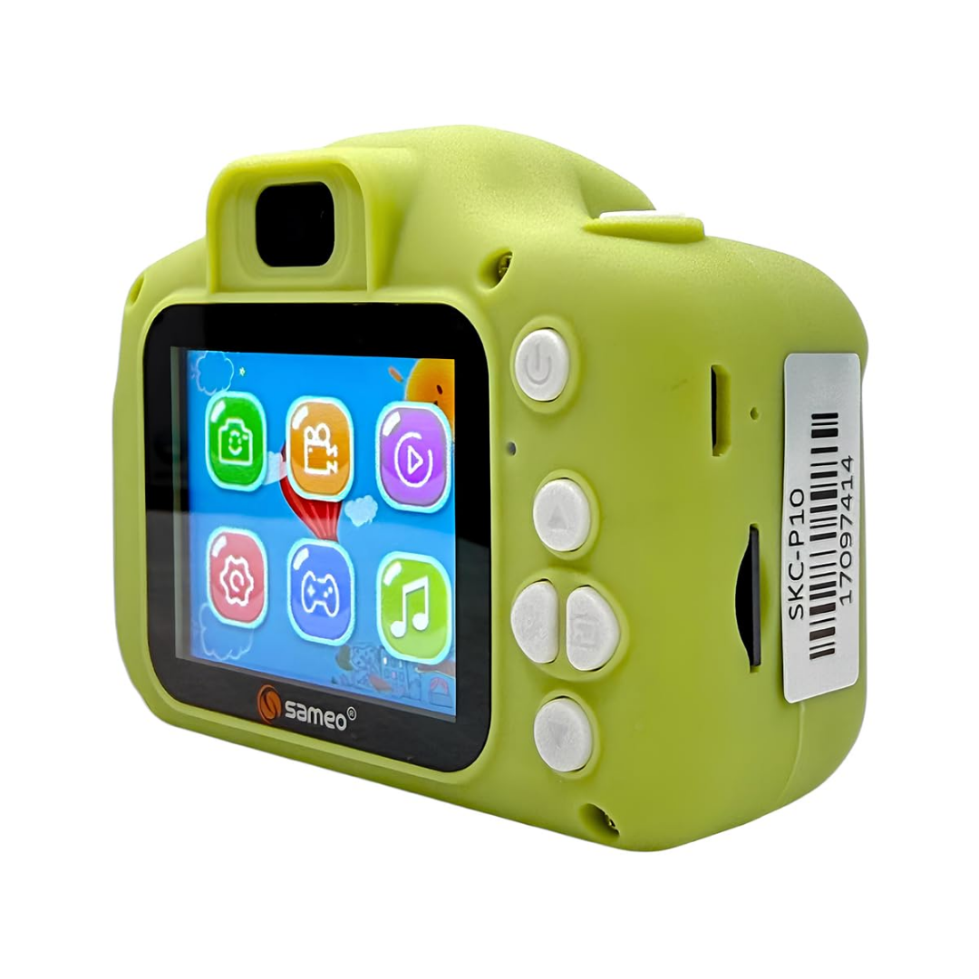 Sameo Dinosaur 48MP Kids Digital Camera with Video Recorder|2-Inch Screen & 8GB SD Card|Birthday Gift for Boys & Girls Ages 5-10|Mini Camera for Fun Photo & Video|Best Toy Camera for Kids- Olive Green