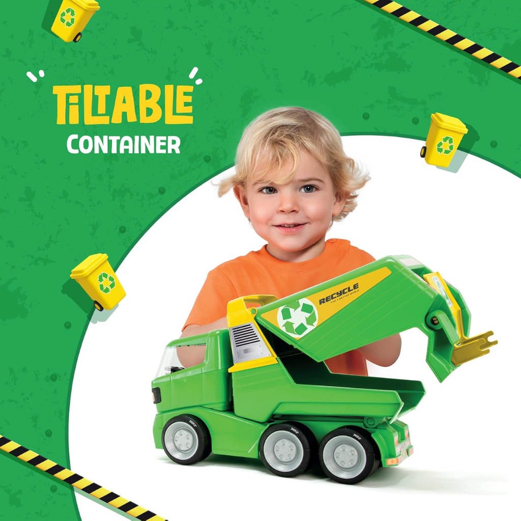 Funskool MOLTO Garbage Truck, Toy Truck, Nesting & Stackable Toy for Kids, Encourages Learning & Development, Fun Activity for Babies, Gift Set for Kid, Age 1, 2, 3, 4, 5 Months