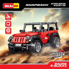 Bildago Snapback Racers - Hyper Rover - Pull back Racer Car (477 Pcs)