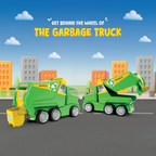 Funskool MOLTO Garbage Truck, Toy Truck, Nesting & Stackable Toy for Kids, Encourages Learning & Development, Fun Activity for Babies, Gift Set for Kid, Age 1, 2, 3, 4, 5 Months