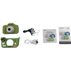 Sameo Dinosaur 48MP Kids Digital Camera with Video Recorder|2-Inch Screen & 8GB SD Card|Birthday Gift for Boys & Girls Ages 5-10|Mini Camera for Fun Photo & Video|Best Toy Camera for Kids- Olive Green