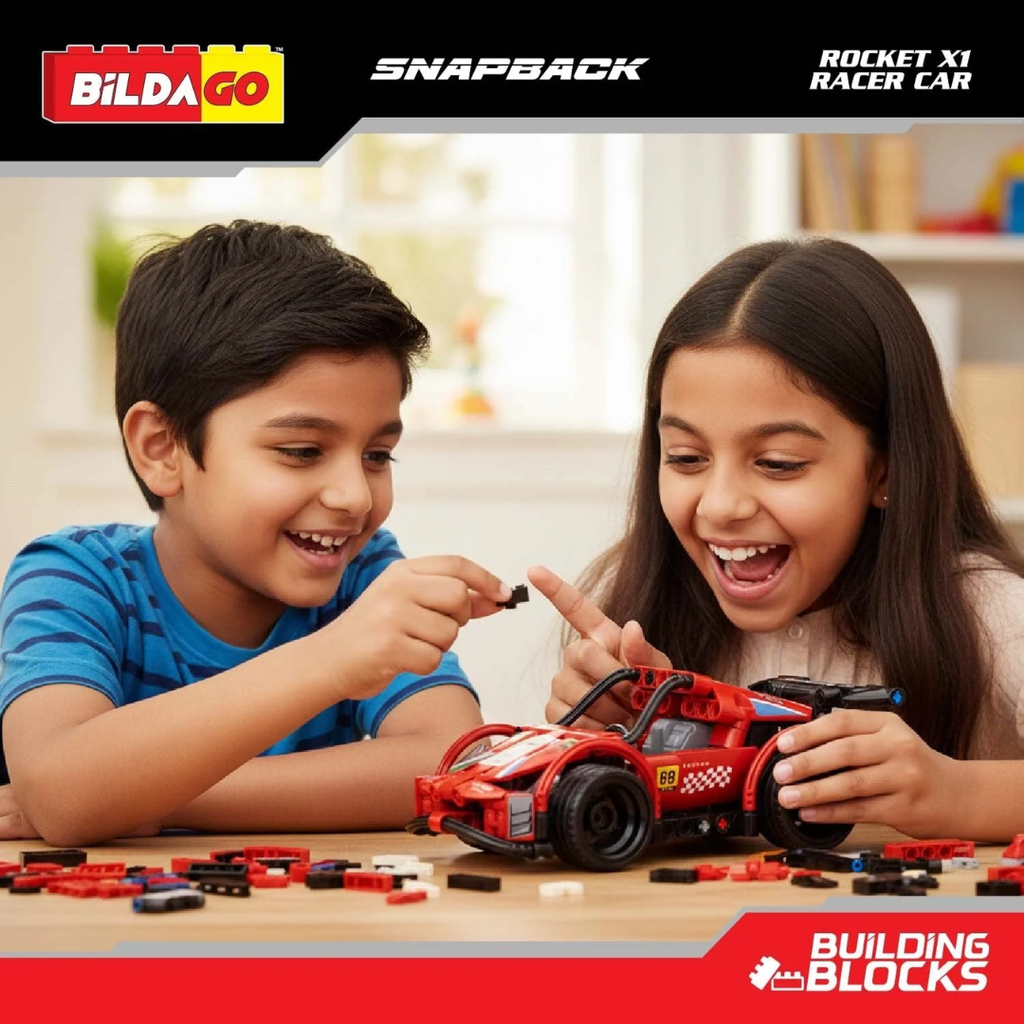 Bildago Snapback Racers - Rocket X1 - Pull back Racer Car (200 Pcs)