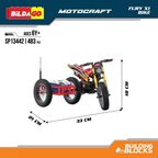 Bildago Motocraft - Fury X1 - Pull Back Bike (483 PCS) 1:8 Super Bike