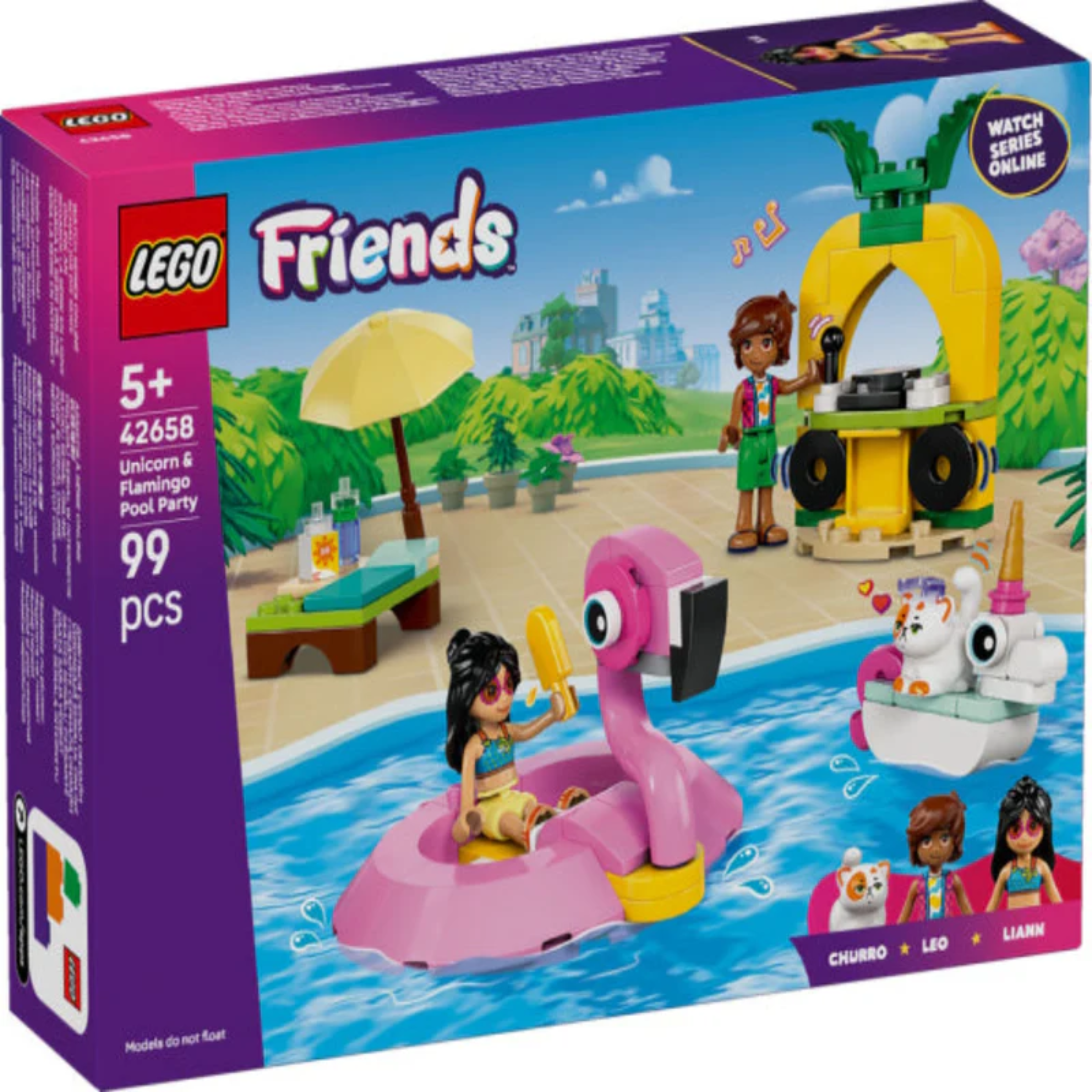 Lego 42658 Friends Unicorn & Flamingo Pool Party ( 99 Pieces )