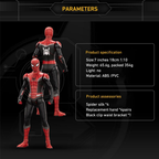 ZD Toys 1/10 Scale 7 inch No Way Home Spider-man Red and Black Upgraded Suit Collector Action Figure