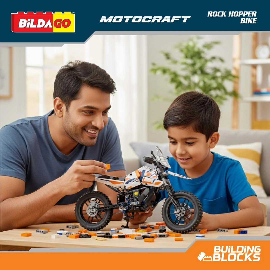 Bildago Motocraft - Rock Hopper - Pull Back Bike (456 PCS) 1:8 Super Bike