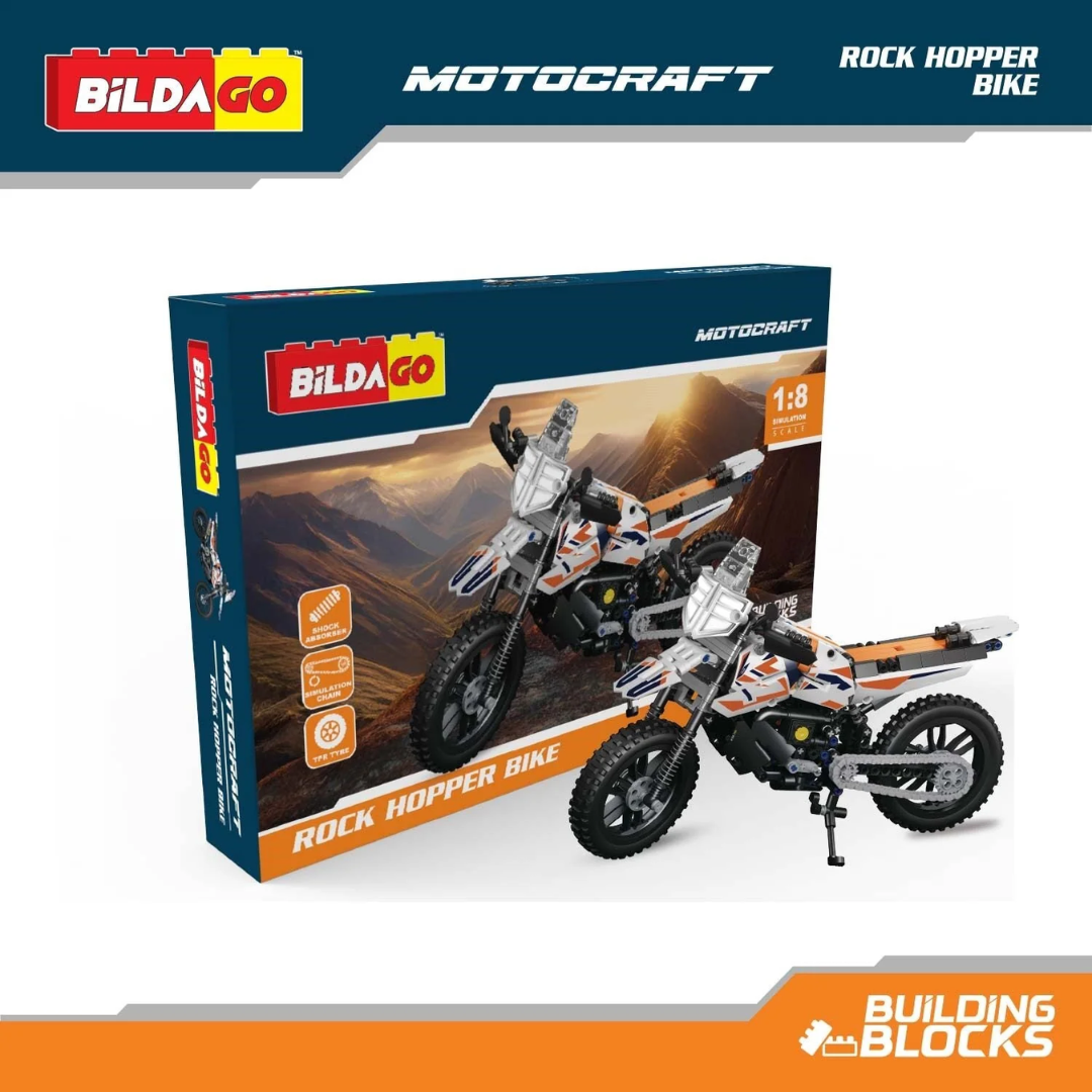 Bildago Motocraft - Rock Hopper - Pull Back Bike (456 PCS) 1:8 Super Bike