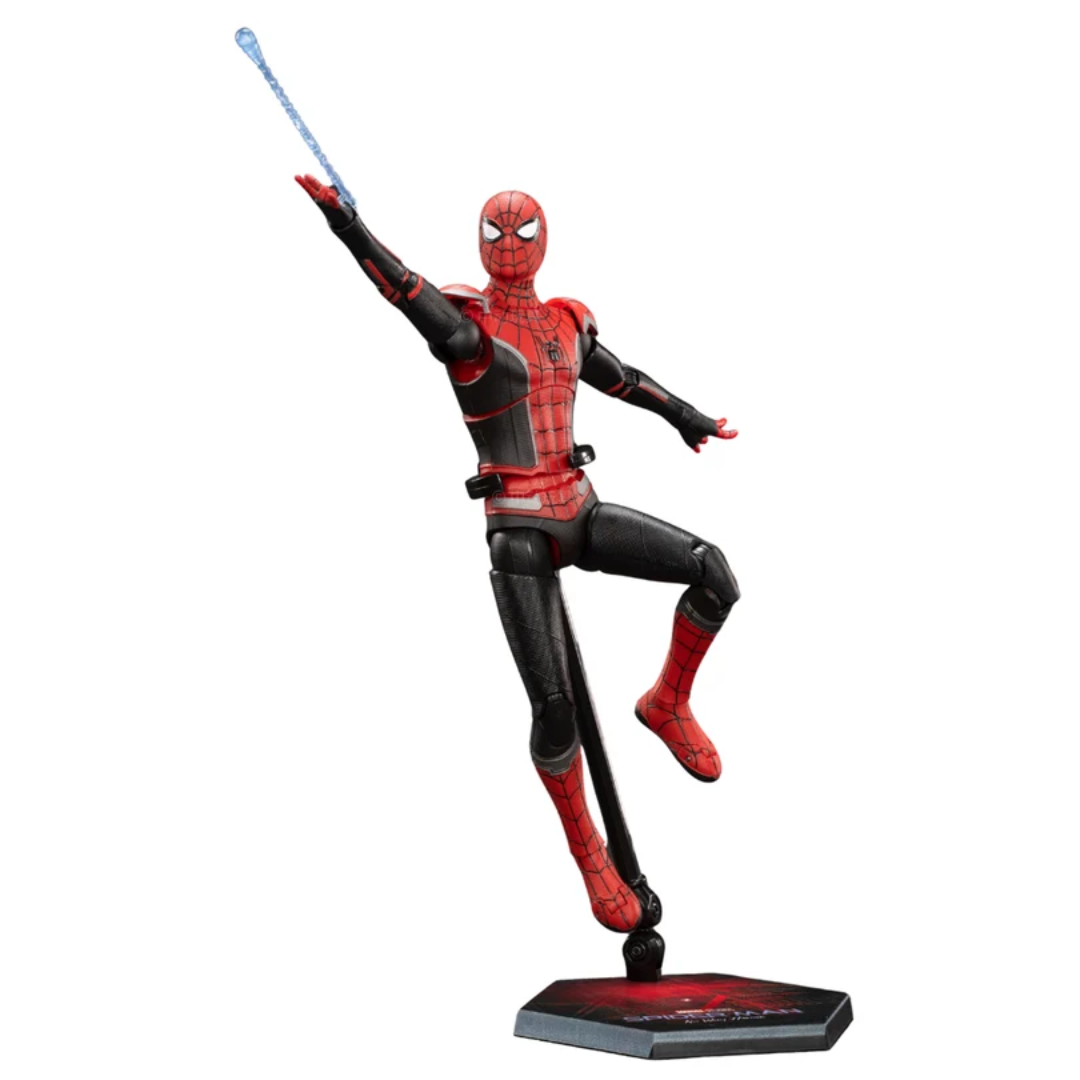 ZD Toys 1/10 Scale 7 inch No Way Home Spider-man Red and Black Upgraded Suit Collector Action Figure