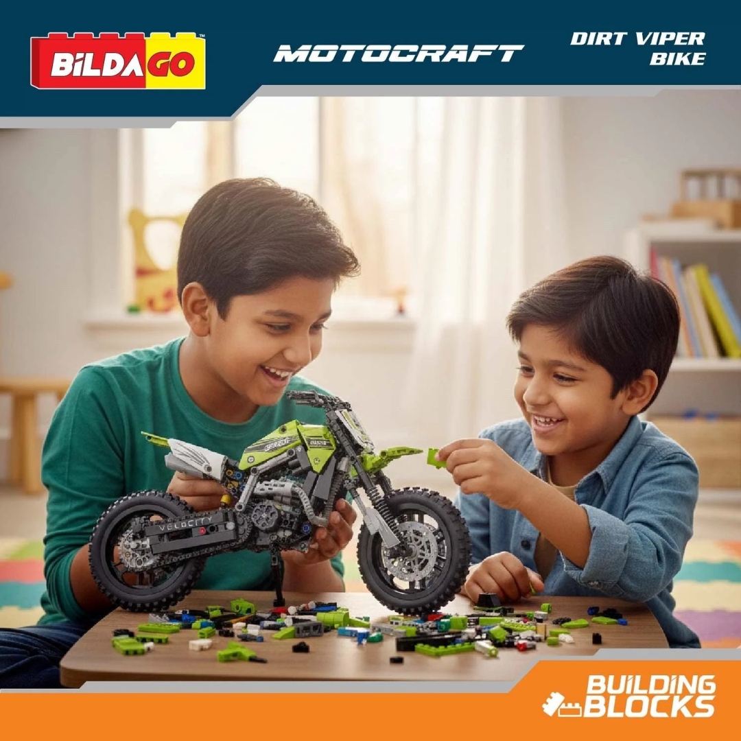 Bildago Motocraft - Dirt Viper - Pull back Bike (521 PCS) 1:8 Super Bike