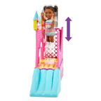 Barbie Skipper™ Babysitters Inc.™ Bounce House Playset with Skipper™ Babysitter Doll, Toddler Doll, Swing & Accessories, Toy for 3 Year Olds & Up, HHB67