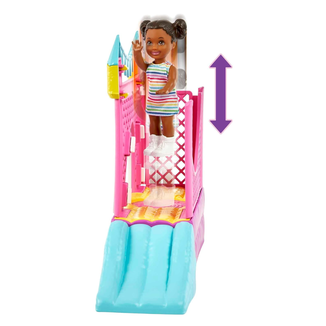Barbie Skipper™ Babysitters Inc.™ Bounce House Playset with Skipper™ Babysitter Doll, Toddler Doll, Swing & Accessories, Toy for 3 Year Olds & Up, HHB67