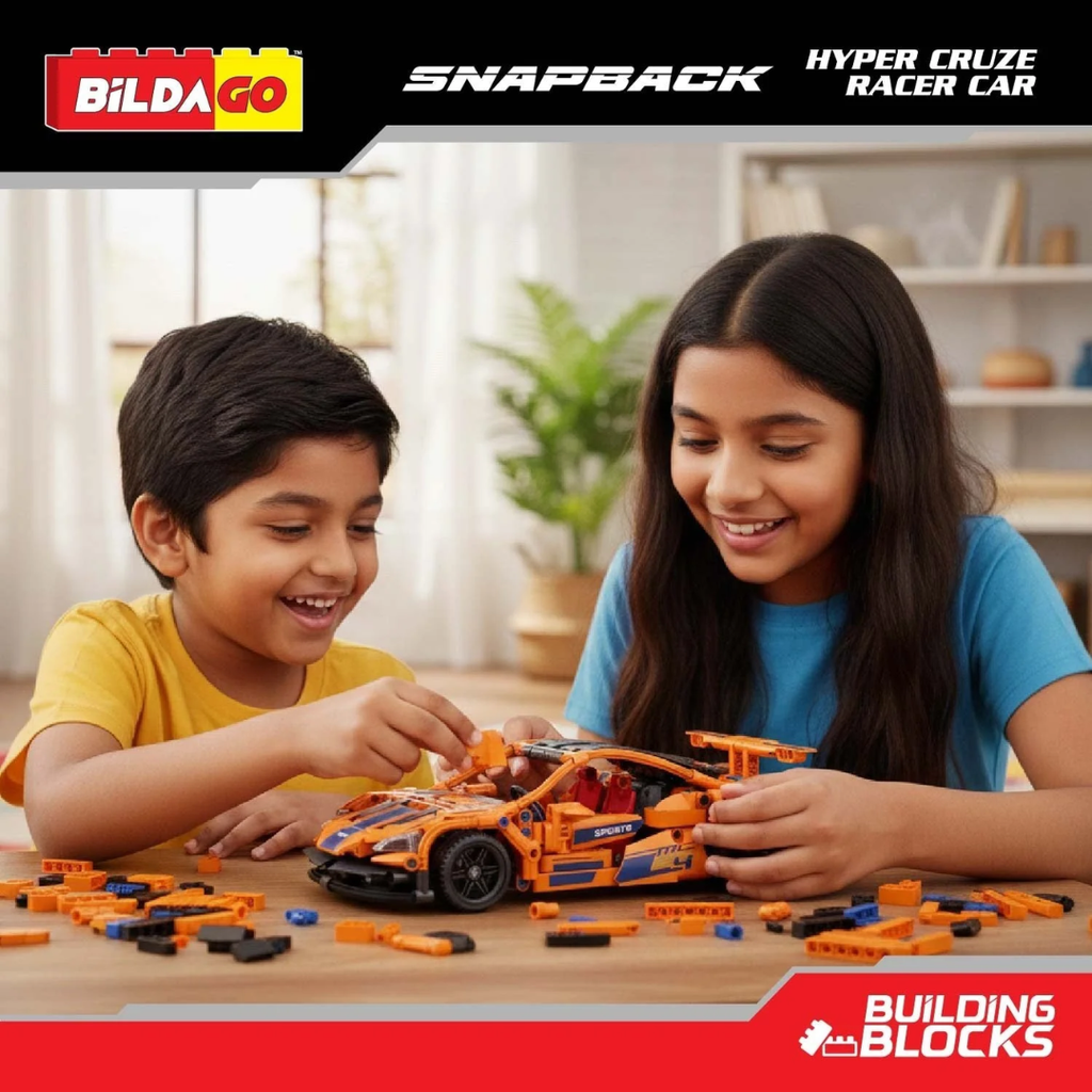 Bildago Snapback Racers - Hyper Cruze - Pull back Racer Car (420 PCS)