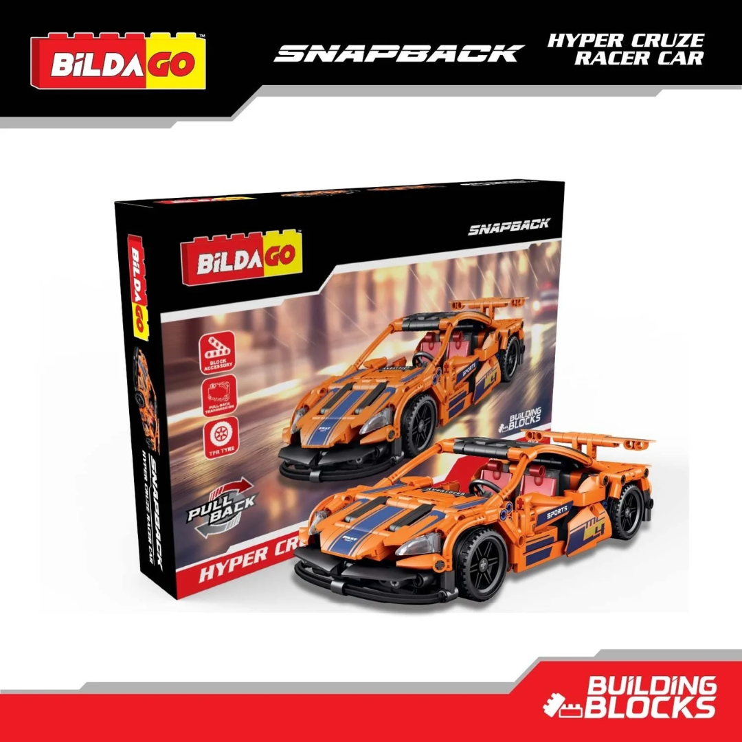 Bildago Snapback Racers - Hyper Cruze - Pull back Racer Car (420 PCS)