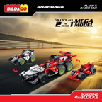 Bildago Snapback Racers - Flash X - Pull back Racer Car (198 PCS)