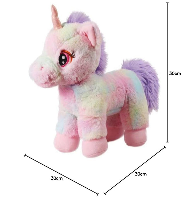 Mirada Enchanting Multicolor Unicorn Soft Toy | Awesome Gift for Girls/Kids | Floppy and Glittery with Sparkling Horn