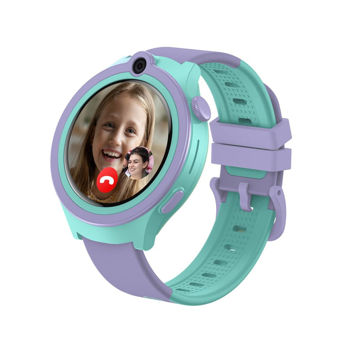 Spiky Cacus 4G Calling Multi-UI IPX7 Waterproof Kids Smartwatch | Rotatable Menu Dial,GPS Tracking, Video Call, Calling Watch, Games, Geo-Fencing, SOS | Best for Kids Girls & Boys 4-12 Years | Purple