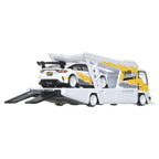 kick sauber f1 hot wheels +Hot Wheels Premium Toy Cars, 1:64 Scale Kousoku Team Transport Hauler & Honda Civic Type R with Real Riders Tires