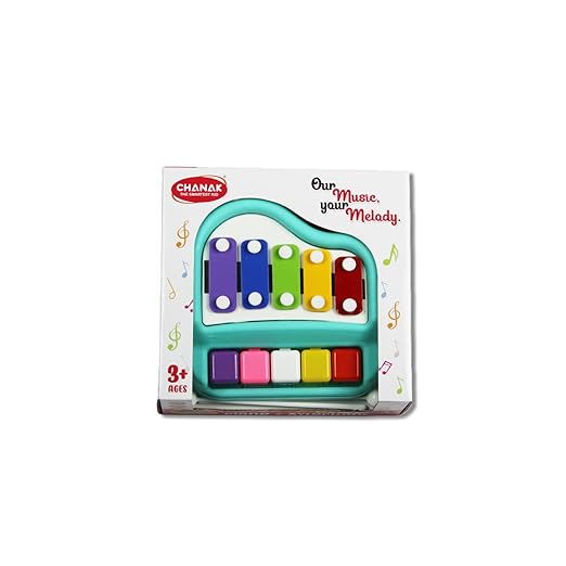 Chanak Musical Xylophone Plastic Piano Toy for Kids, Musical Piano Xylophone for Kids, Non-Toxic Suitable for Children Above 3 Years, BIS Approved (Piano Blue)