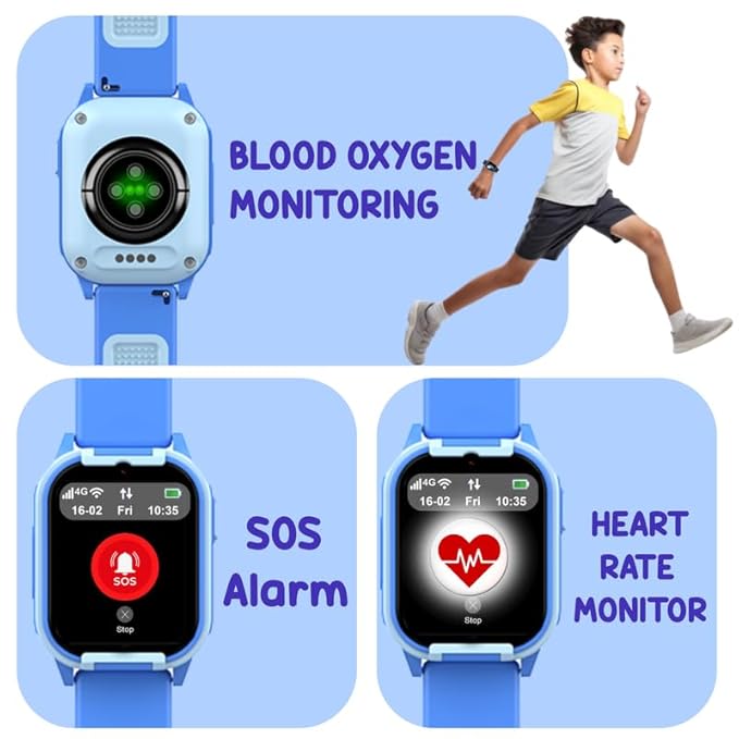 SPIKY Gnome Kids Smartwatch | with HD 4G Video & Voice Calling | IP67 Waterproof, GPS - LBS Tracking - WiFi, Geo Fencing, SOS Button | Best Smartwatch for Kids Boys & Girls
