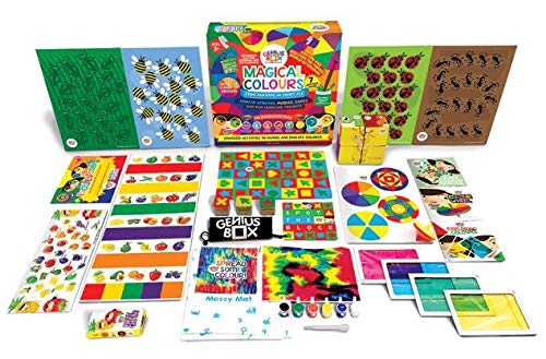 Genius Box - Play Some Learning 7 In 1 Activity & Learning Kit For Children Age 3 Years And Up : Magical Colours Educational Activity Kit (Multicolour)