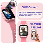 Spiky Gnome 4G Calling Multi-UI IPX7 Waterproof Kids Smartwatch | Rotatable Menu Dial,GPS Tracking, Video Call, Calling Watch, Games, Geo-Fencing, SOS | Best for Kids Girls & Boys 4-12 Years | Blue