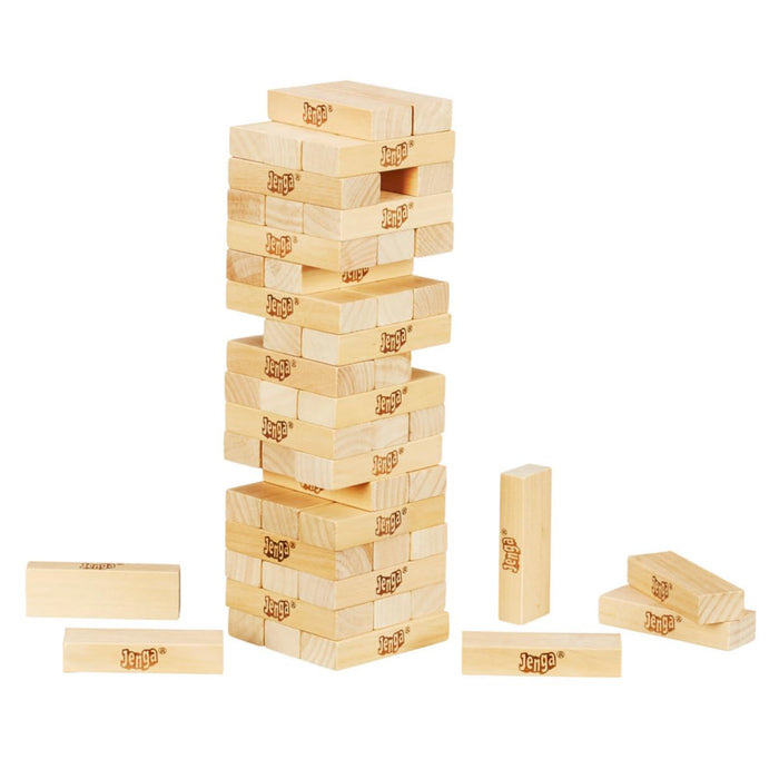 Hasbro Gaming Original Jenga Game, Jenga Stacking Tower Game, Fun Family Game for Kids & Families, Birthday Gift Toys for Kids Ages 6+, Jenga for 1 or More Players