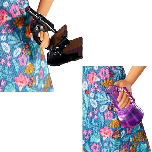 Barbie GJC23 Teacher Doll (Blonde) with Ten Accessories for Teaching, with a Rotating Globe and Folding Laptop