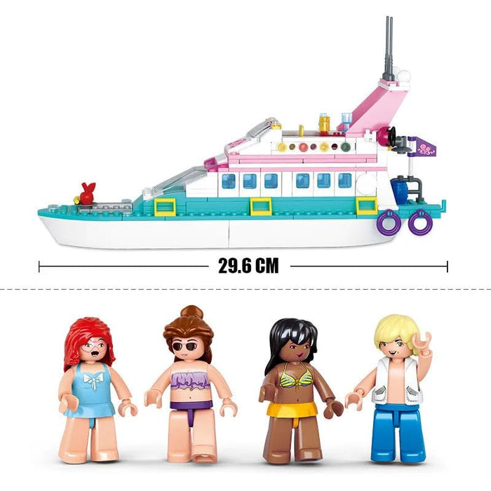 Sluban Girls B0609Luxury Vacation Cruiser Building Block Toy for Kids (Age 6+) 328 pcs of Block (Multicolor)