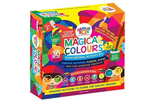 Genius Box - Play Some Learning 7 In 1 Activity & Learning Kit For Children Age 3 Years And Up : Magical Colours Educational Activity Kit (Multicolour)