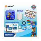 Sameo SC-Q5 Paw Patrol Edition Instant Print Camera for Kids| Ink-Free Thermal Printing | Kids Digital Camera with 2.4” IPS Screen | 32GB Card, Sticker Paper & Pens - Chase Blue