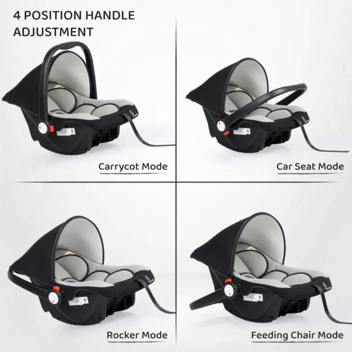 R for Rabbit Picaboo 4 In 1 Multipurpose Baby Carry Cot Cum Car Seat