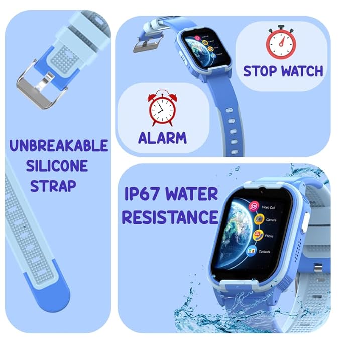 SPIKY Gnome Kids Smartwatch | with HD 4G Video & Voice Calling | IP67 Waterproof, GPS - LBS Tracking - WiFi, Geo Fencing, SOS Button | Best Smartwatch for Kids Boys & Girls