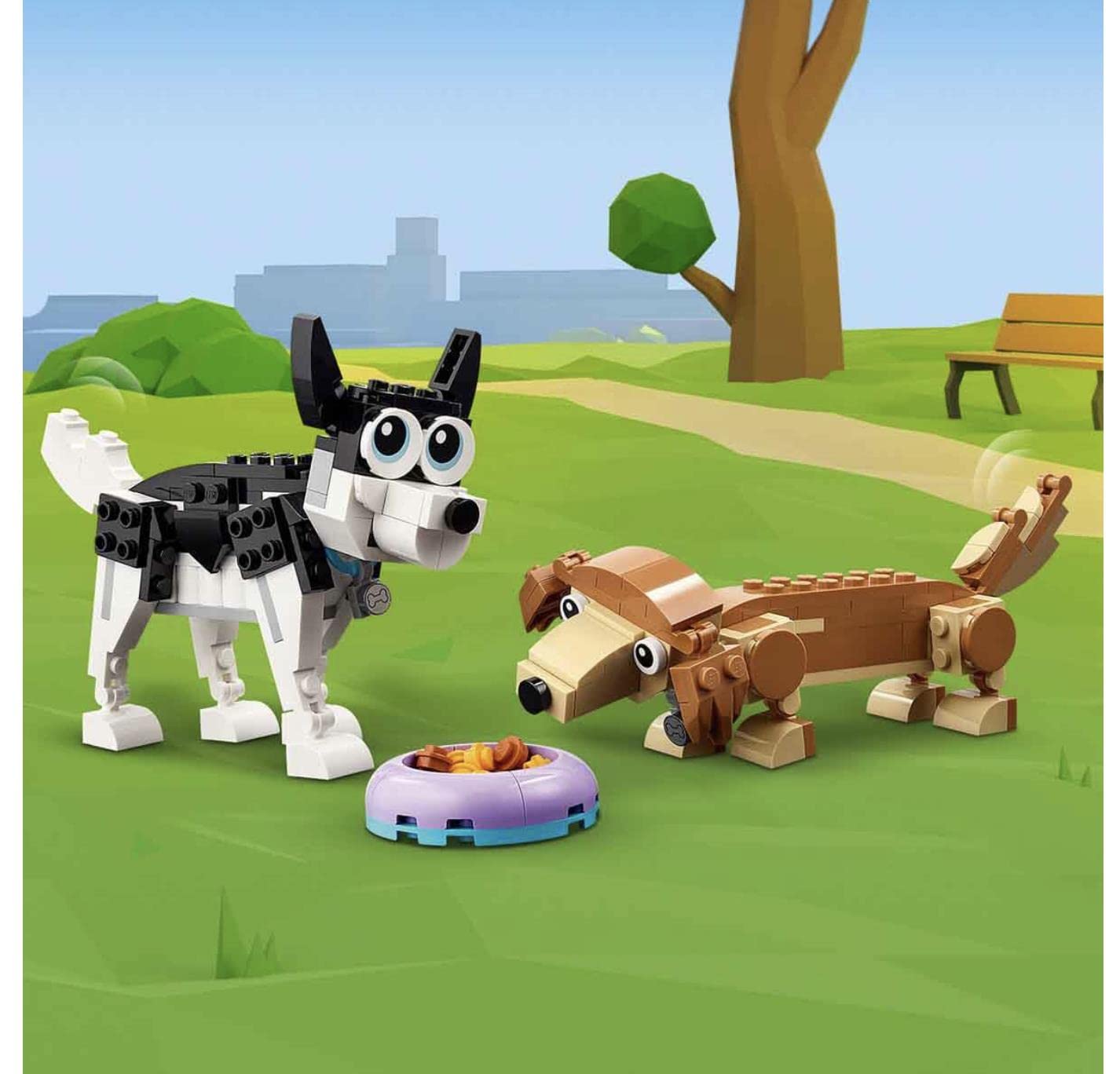 LEGO Creator Adorable Dogs 31137 Building Toy Set (475 Pieces)|Multicolor