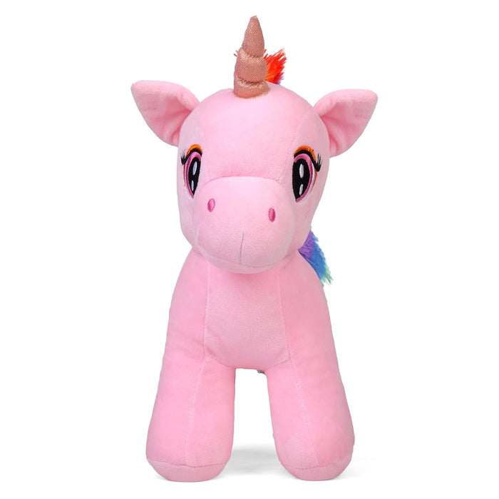 Mirada Enchanting Light Pink Unicorn Soft Toy | Great Gift for Girls/Kids | Floppy and Glittery with Sparkling Horn | Soft Stuffed Plush Animal |- 29cm