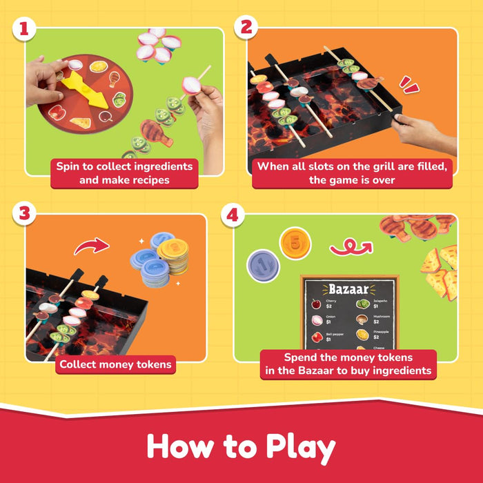 Bloomingo Board Game - Grill Thrill: Fun & Engaging Grilling Culinary Game; Make Fun Grill recipies Culinary Creativity