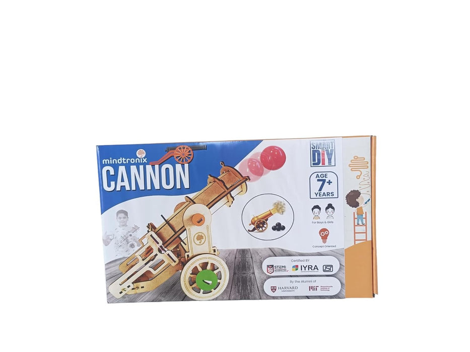 Mindtronix - DIY Cannon - STEM Educational Construction Activity Kit for Kids, Building Game, Learning Science Toy, Engineering Experiment Kit