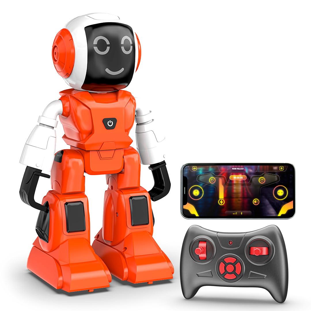 Mirana Moonwalker | Smart Interactive AI Walking & Talking Robot | USB Rechargeable Type-C | in-Built Bluetooth Speaker | Remote & App Controlled Toy for Kids