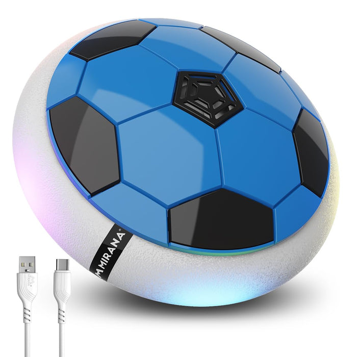 Mirana C-Type USB Rechargeable Hover Football Indoor Floating  | Air Football Neon Lite | Made in India Fun Toy Best Gift for Boys and Kids