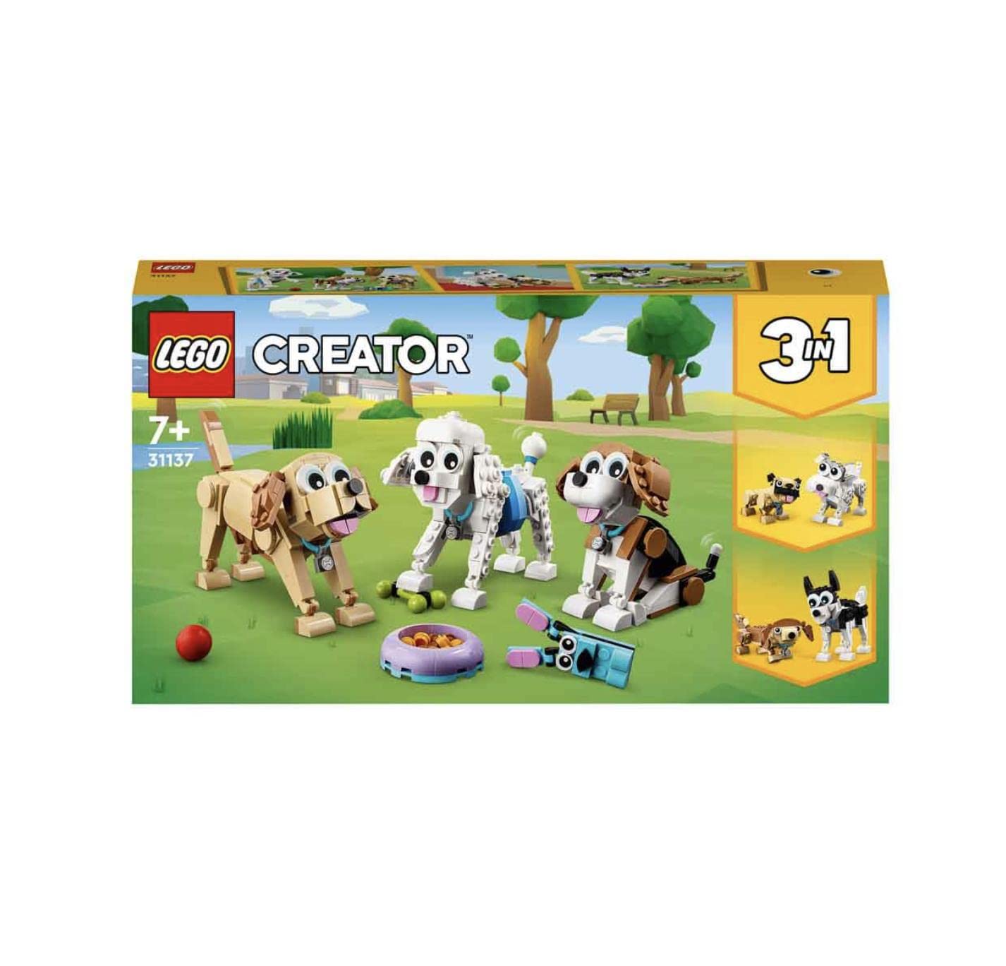 LEGO Creator Adorable Dogs 31137 Building Toy Set (475 Pieces)|Multicolor